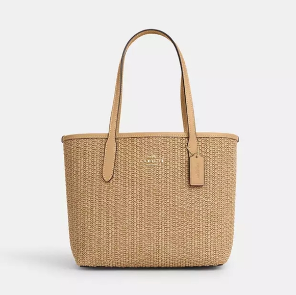 Coach...Mini City Tote Bag (Straw only) - Picture 1 of 4